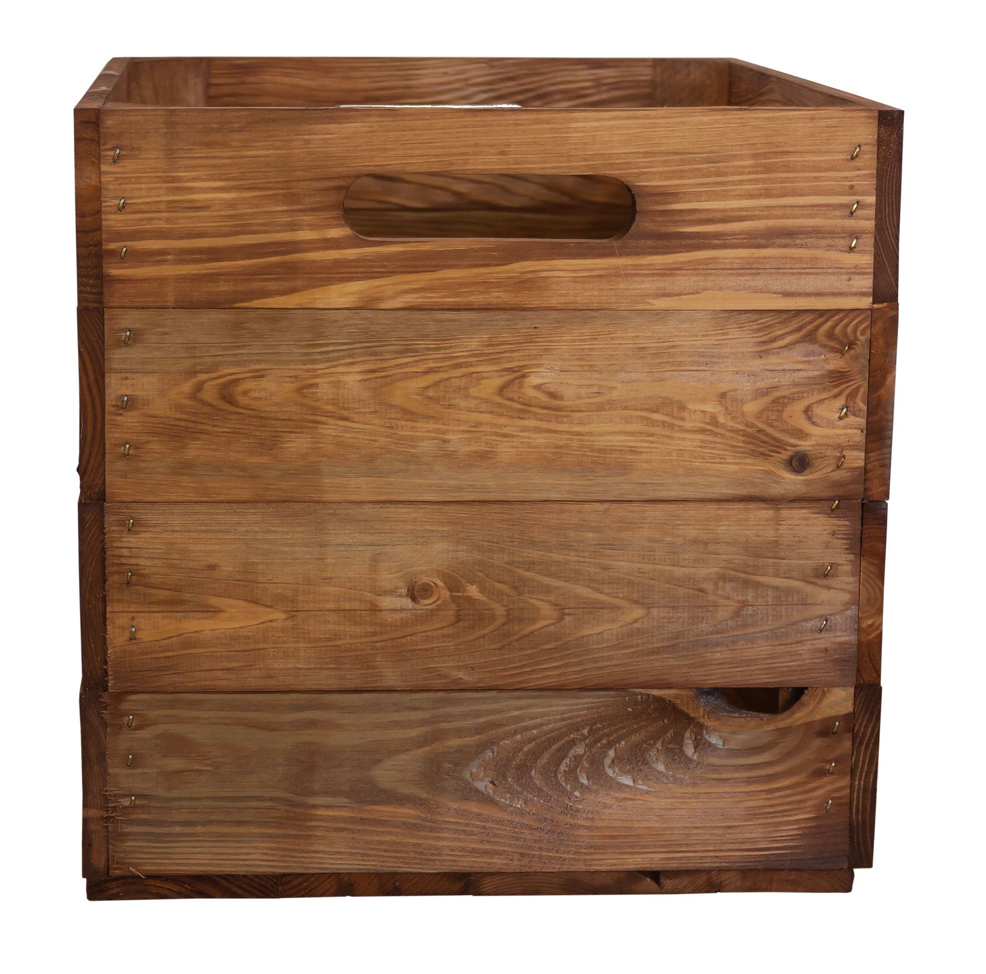 Kistenkolli Altes Land Allzweckkiste Holzkiste Vintage Ocker passend für Kallax und Expeditregale (Spar-Set, 1er Set)