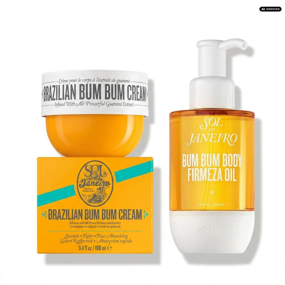 Sol de Janeiro Körpercreme Sol de Janeiro Bum Bum Cream und Body Oil Pflege Duo, Straffende Körperpflege und Öl im abgestimmten Duo