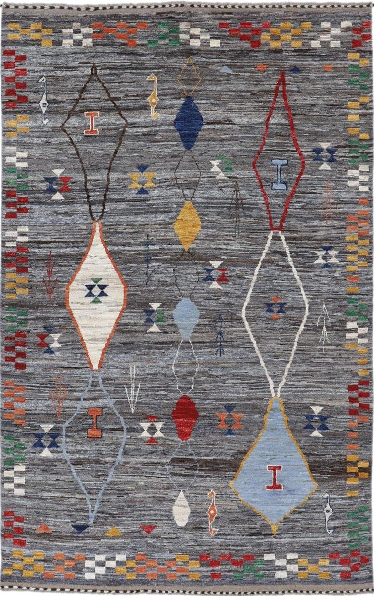Orientteppich Berber Ghashghai 195x305 Handgeknüpfter Moderner Orientteppich, Nain Trading, rechteckig, Höhe: 10 mm | Kurzflor-Teppiche