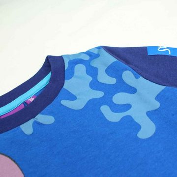 Disney Print-Shirt Disney Stitch Kinder Jungen T-Shirt Kurzarm Shirt Gr. 98 bis 128, 100% Baumwolle