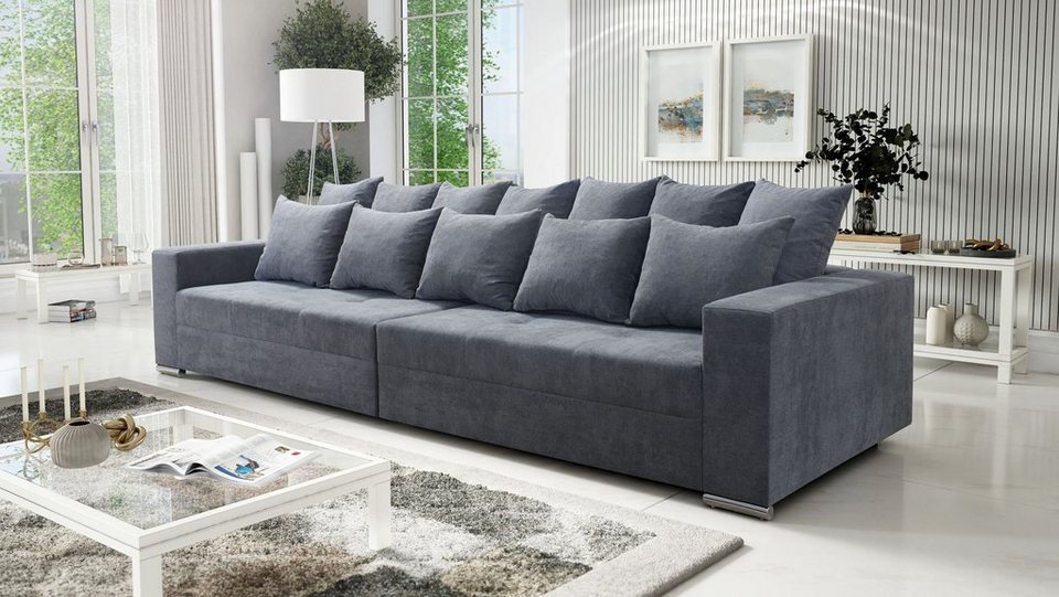 Küchen-Preisbombe Sofa Modernes Big Sofa Wohnlandschaft Sofa Couch Jumbo  XXL 3 - hellgrau, Sofa