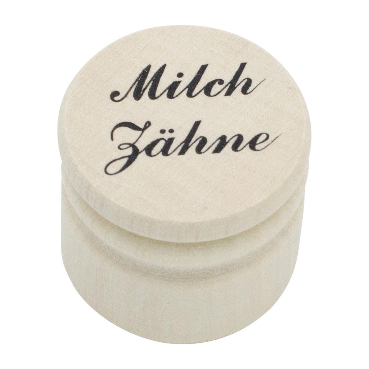 GICO Zahndose Milchzähne Dose aus Holz mit Schraubverschluß - 7005