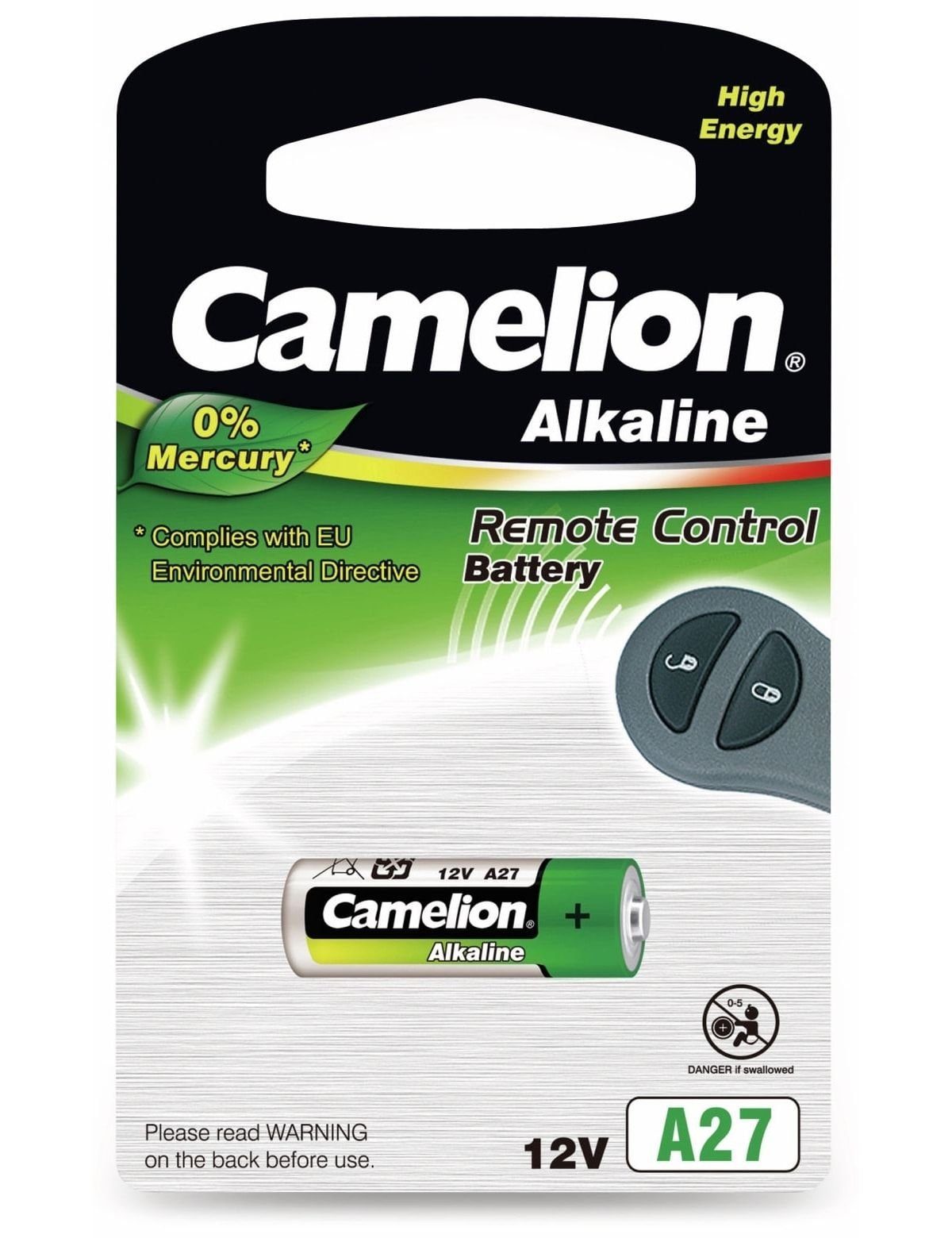 Camelion Alkaline, 12V-Batterie, Batterie A27, 1 Plus Stück CAMELION