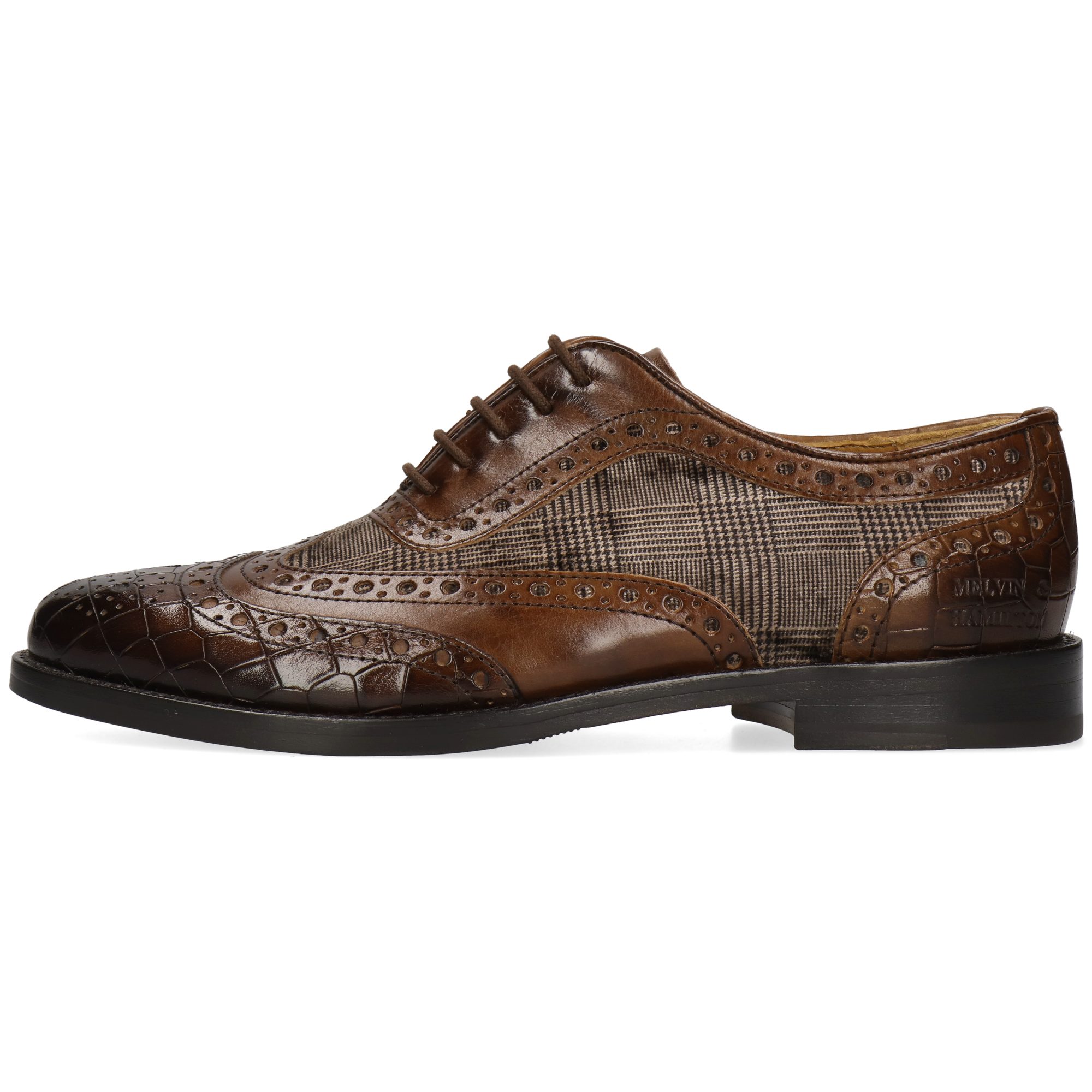 Melvin & Hamilton Selina 56 Leder-Oxford Schuhe für Damen Schnürschuh Flache Absätze, Echtes Leder, Vegetabile Gerbung