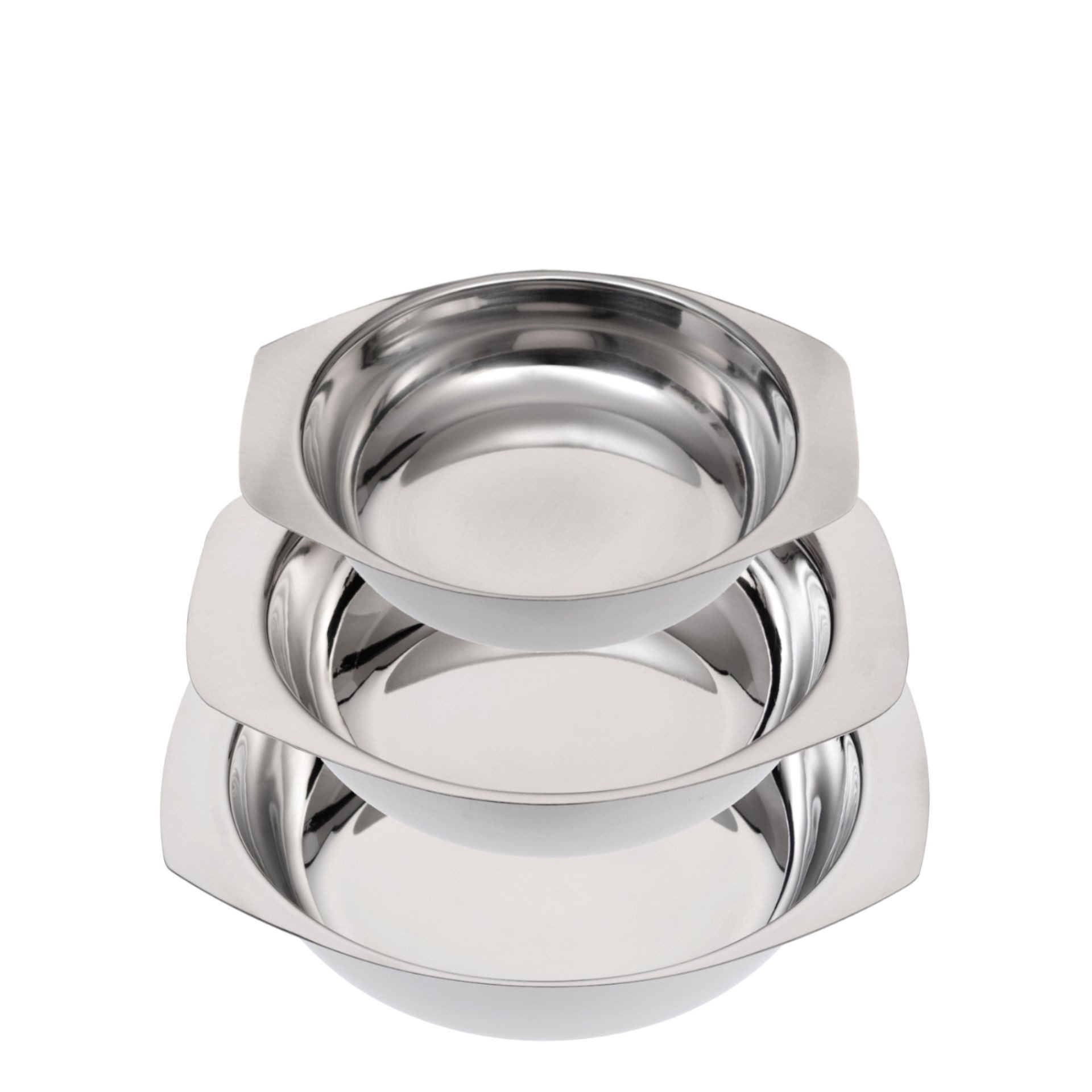 GRÄWE Servierschüssel, Edelstahl, (3-tlg), GRÄWE Servierschüsseln 3er-Set Edelstahl