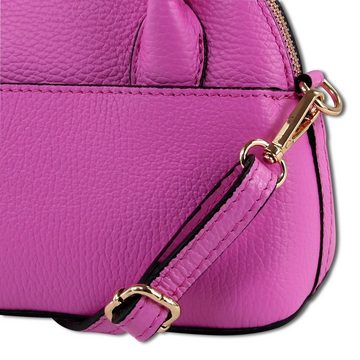 Toscanto Umhängetasche Toscanto Tasche pink, fuchsia (Umhängetasche), Damen Umhängetasche Leder, pink, fuchsia, Größe ca. 20cm