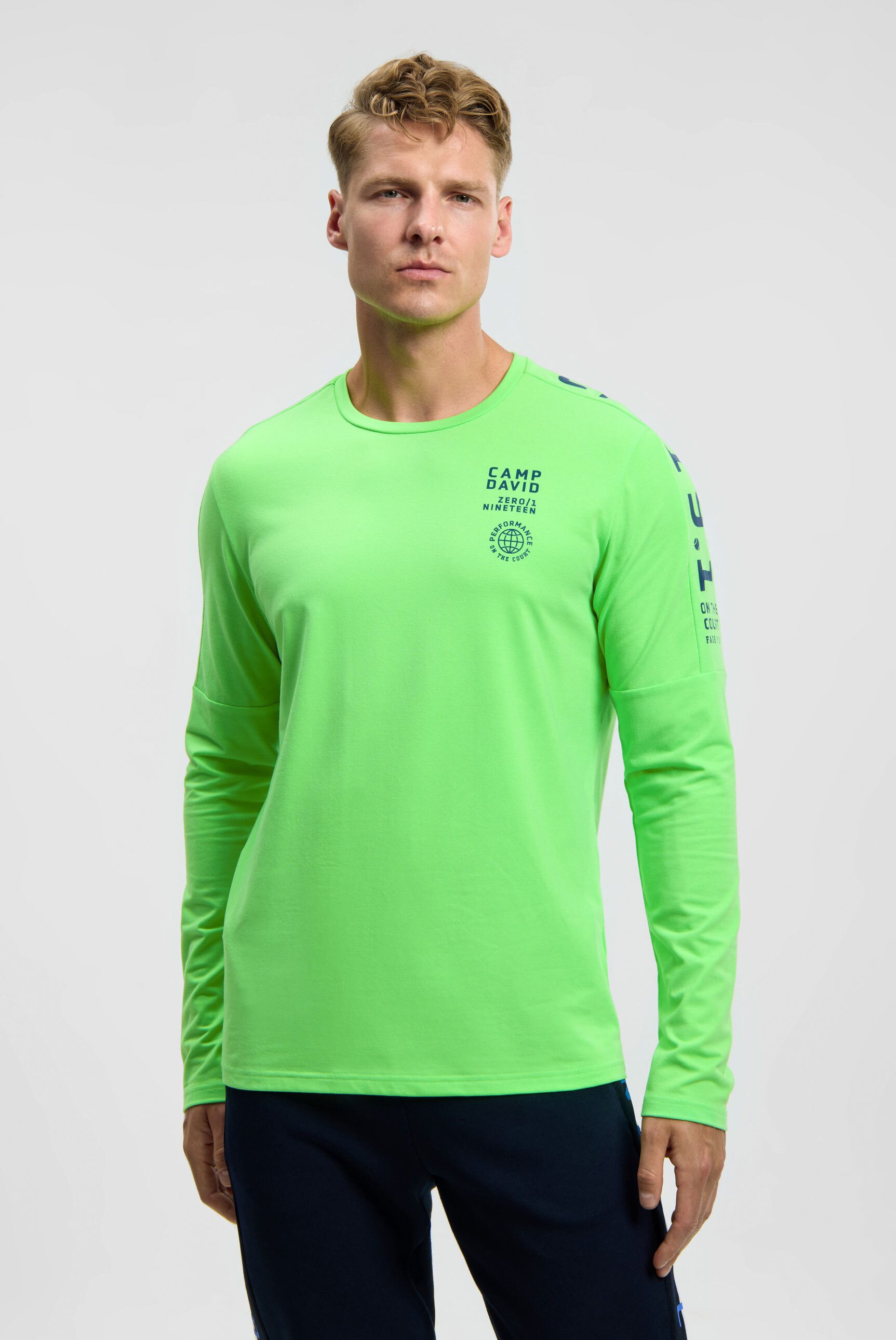 CAMP DAVID Rundhalsshirt mit reflektierenden Details