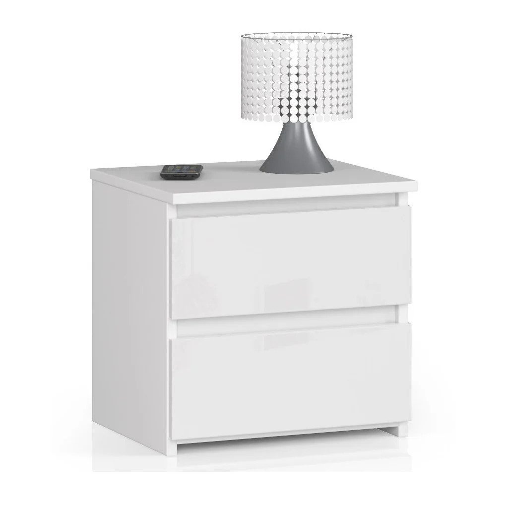 Raumhirsch Furniture Nachttisch praktisch & stilvoll - Nachtschrank - Nachtkommode, Maße: 40x40x35 cm, 2 Schubladen, Soft-Close
