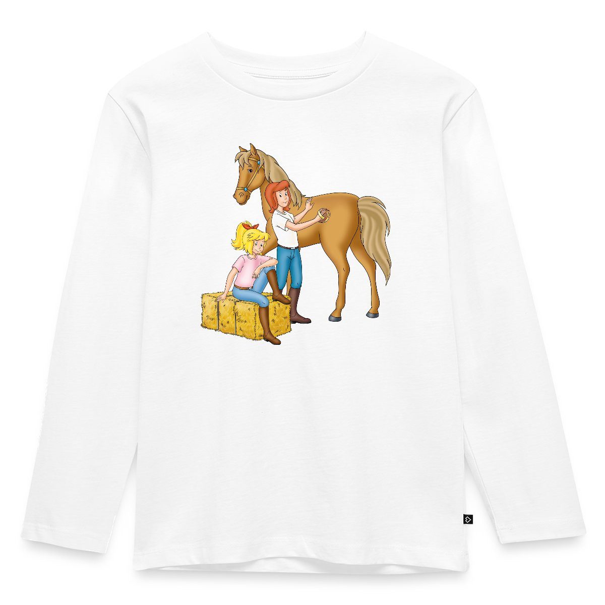 T-Shirt Bibi Und Tina Striegeln Hengst Amadeus Kinder Premium Langarmshirt