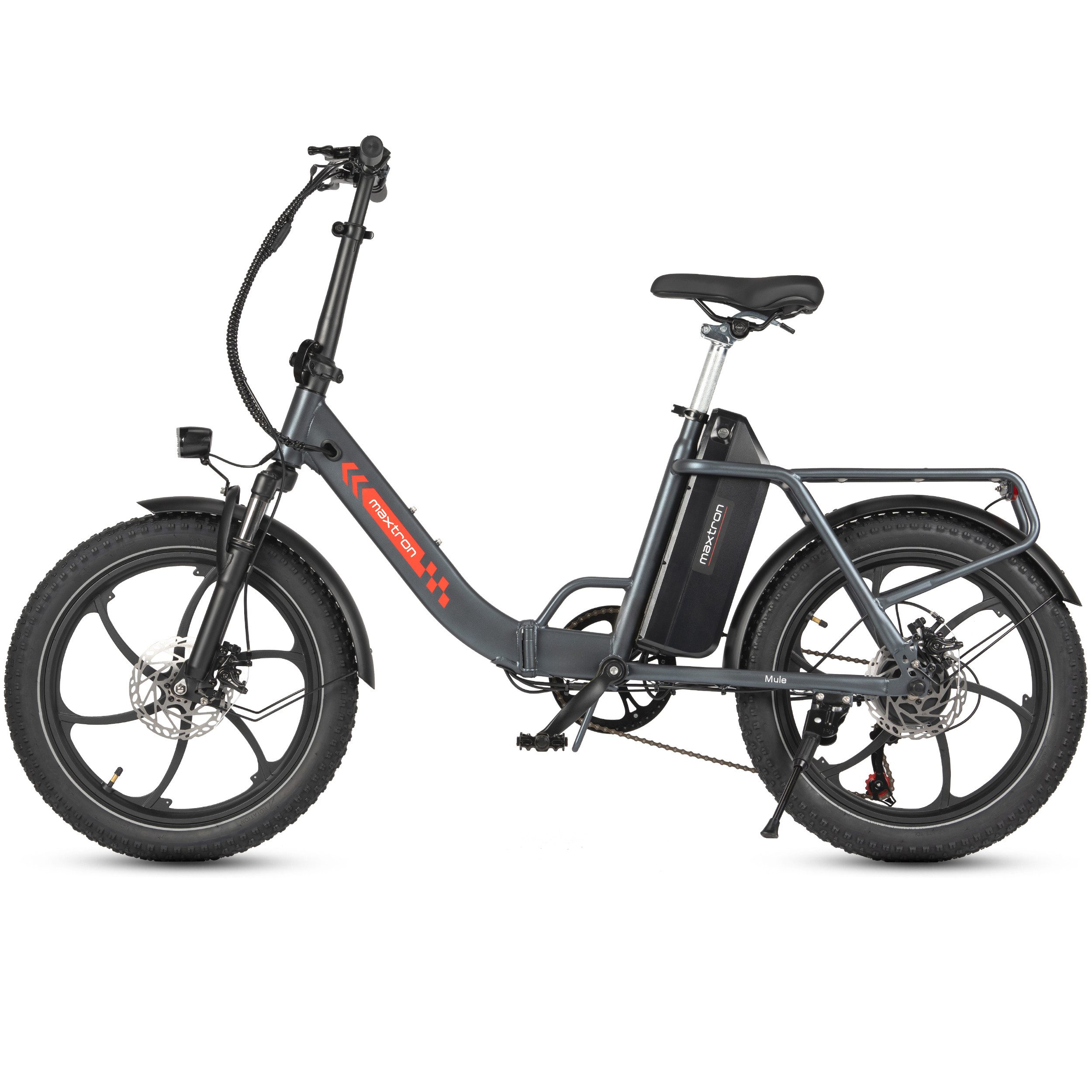Maxtron E-Bike Klapprad Maxtron MULE Klapprad, 7 Gang Shimano ALTUS Schaltwerk, Kettenschaltung, 960 Wh, (Packung), Stadt & Abenteuer: 20" Fatbike mit XXL 20Ah Akku.