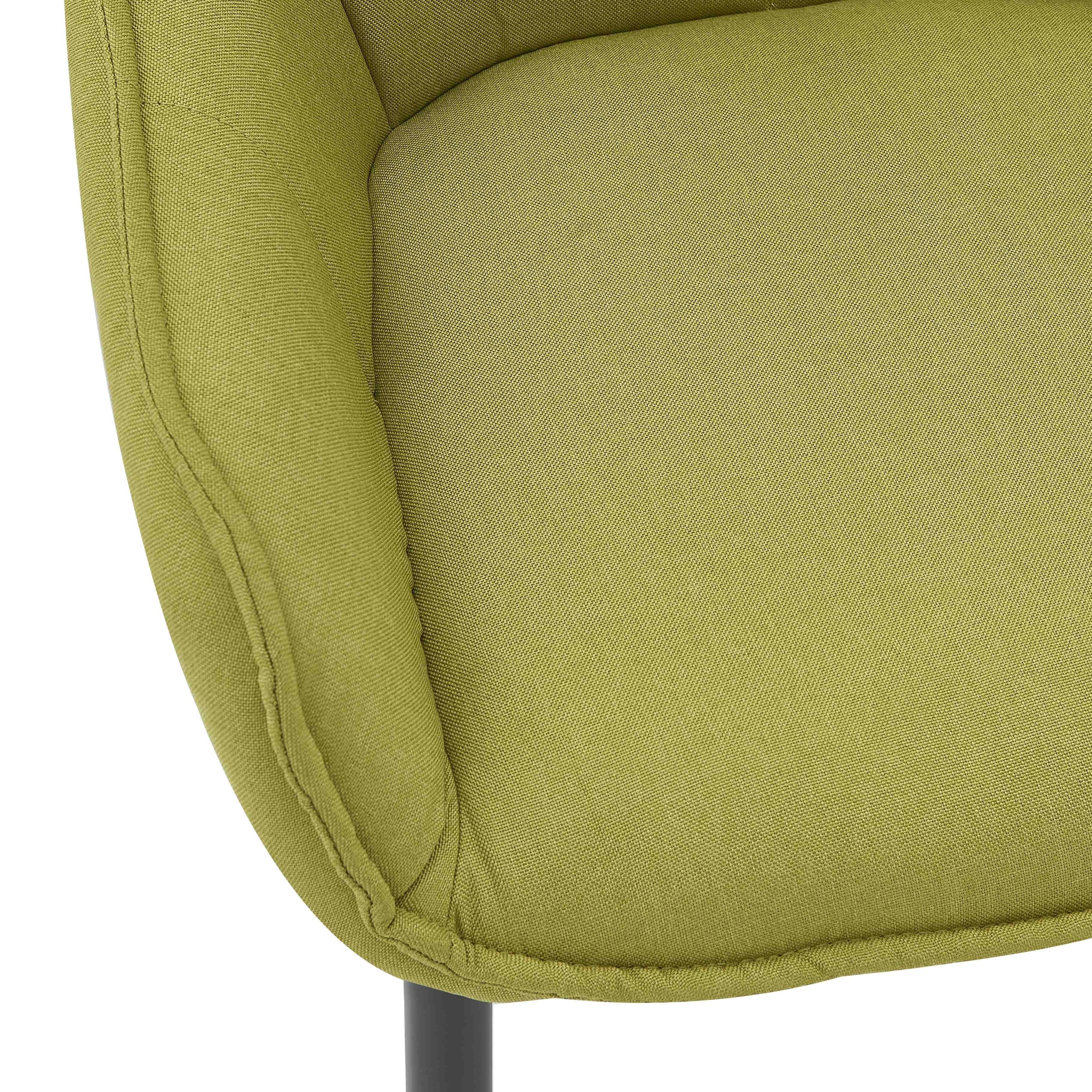 TPFLiving Esszimmerstuhl mit aus - Farbe 55x86x46 | cm, grün (pulverbeschichtet), cm grün 1 Sitzhöhe: Bezug MAßE (BxHxT): Norah Leinen-Stoff - grün St), - Metall Gestell Armlehnstuhl (Esstischstuhl stabilem 49