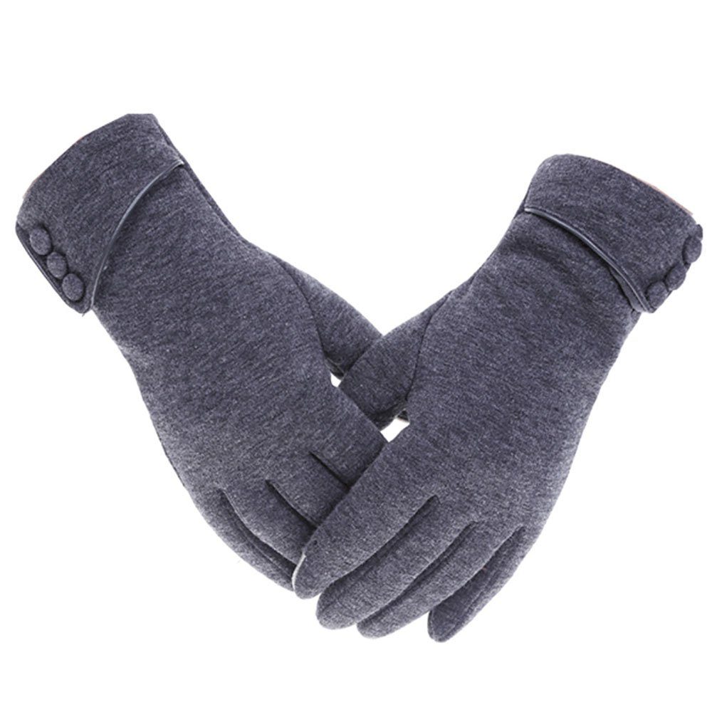 CTGtree Baumwollhandschuhe 2 Paar Damen Winter Handschuhe, Touchscreen Handschuhe