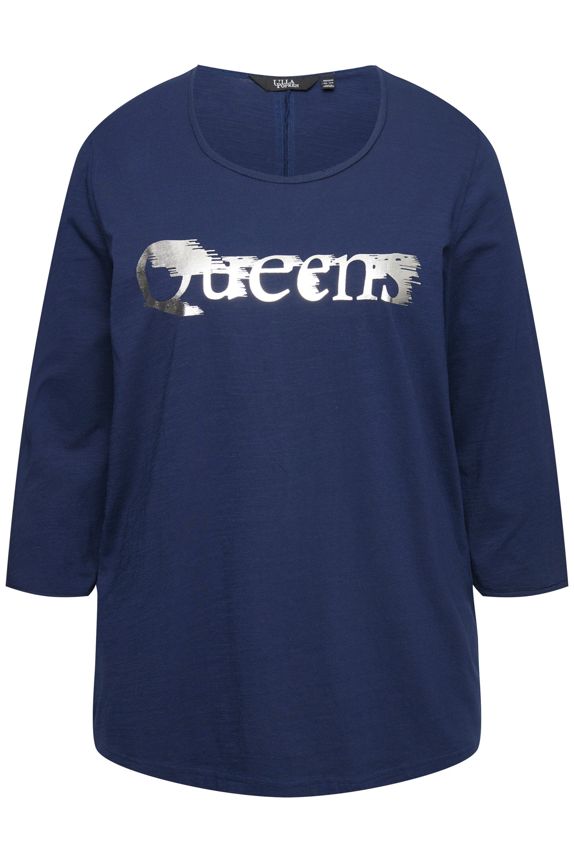 Ulla Popken T-Shirt T-Shirt Queens A-Linie Rundhals 3/4-Arm günstig online kaufen