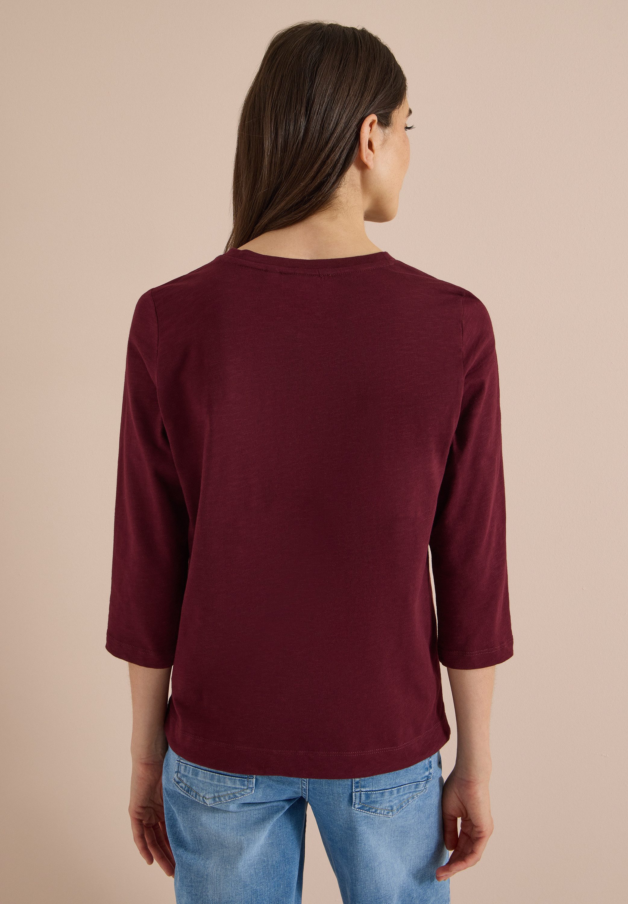 CECIL 3/4-Arm-Shirt in Unifarbe