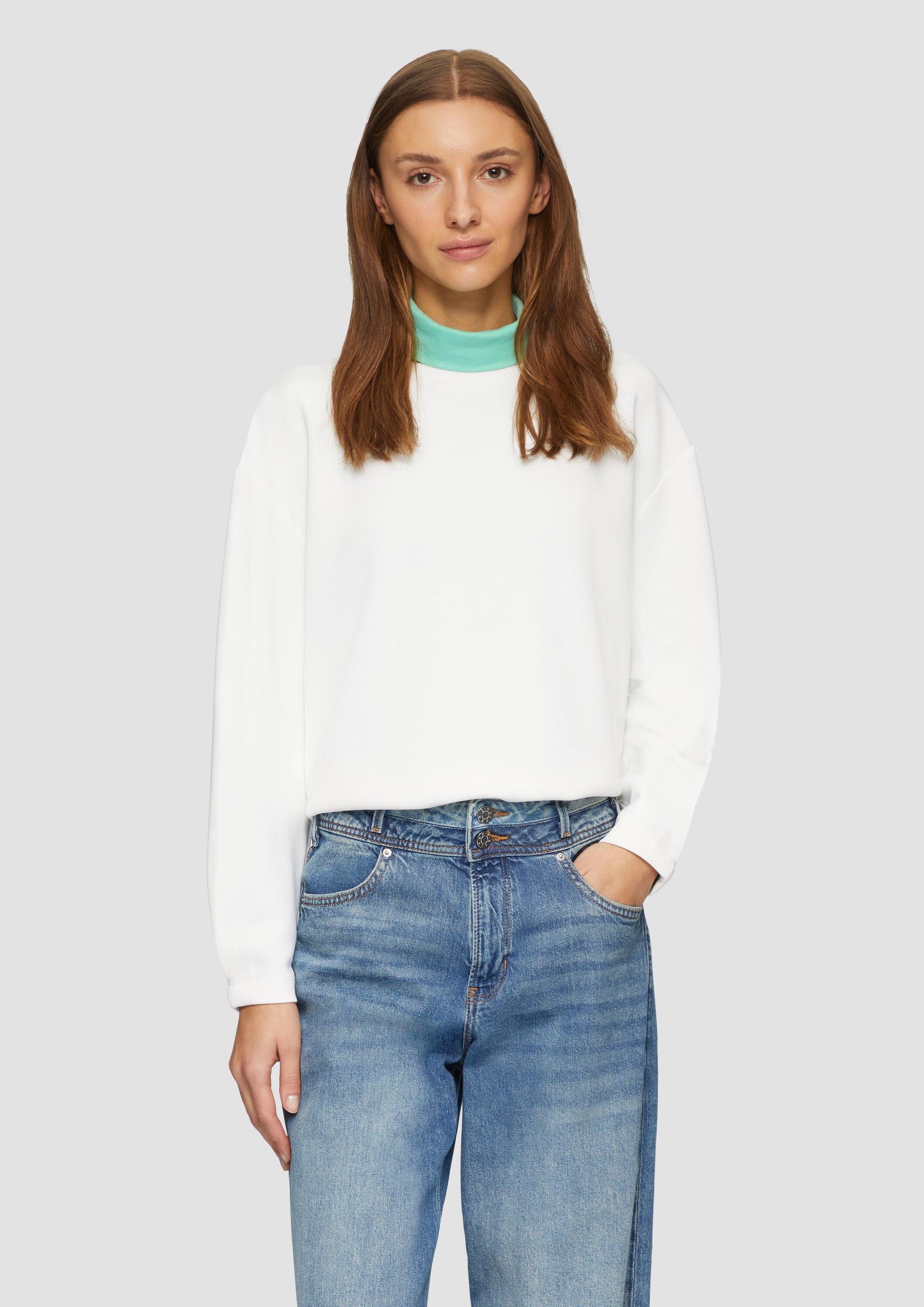 s.Oliver Sweatshirt Sweatshirt Scuba-Sweatshirt aus Modalmix mit Faltendeta günstig online kaufen