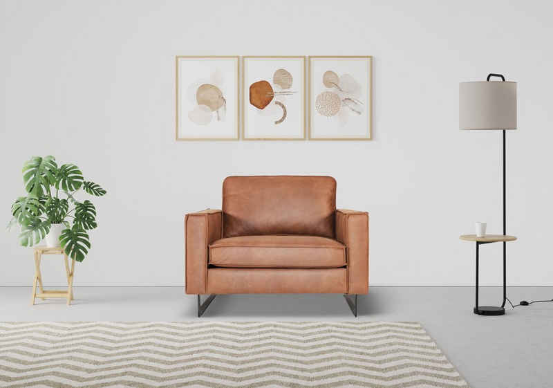 Places of Style Loveseat Pinto, mit Keder und Cord Bezug