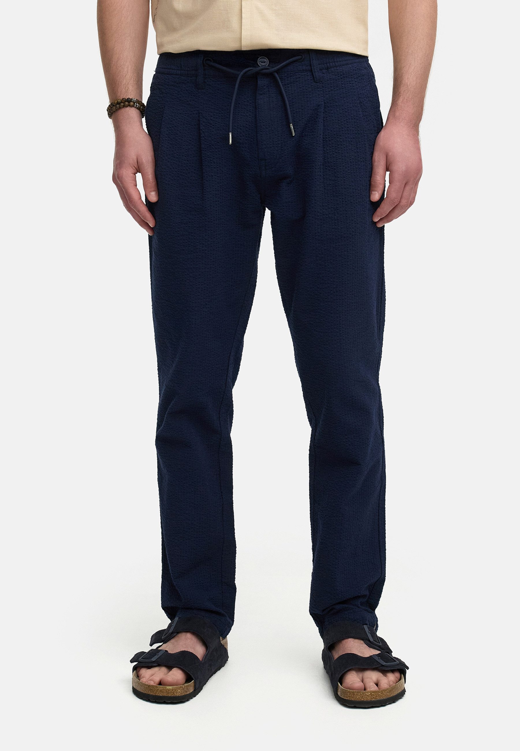 Indicode Stoffhose INWebb aus Seersucker-Gewebe für eine optimale Luftzirkulation