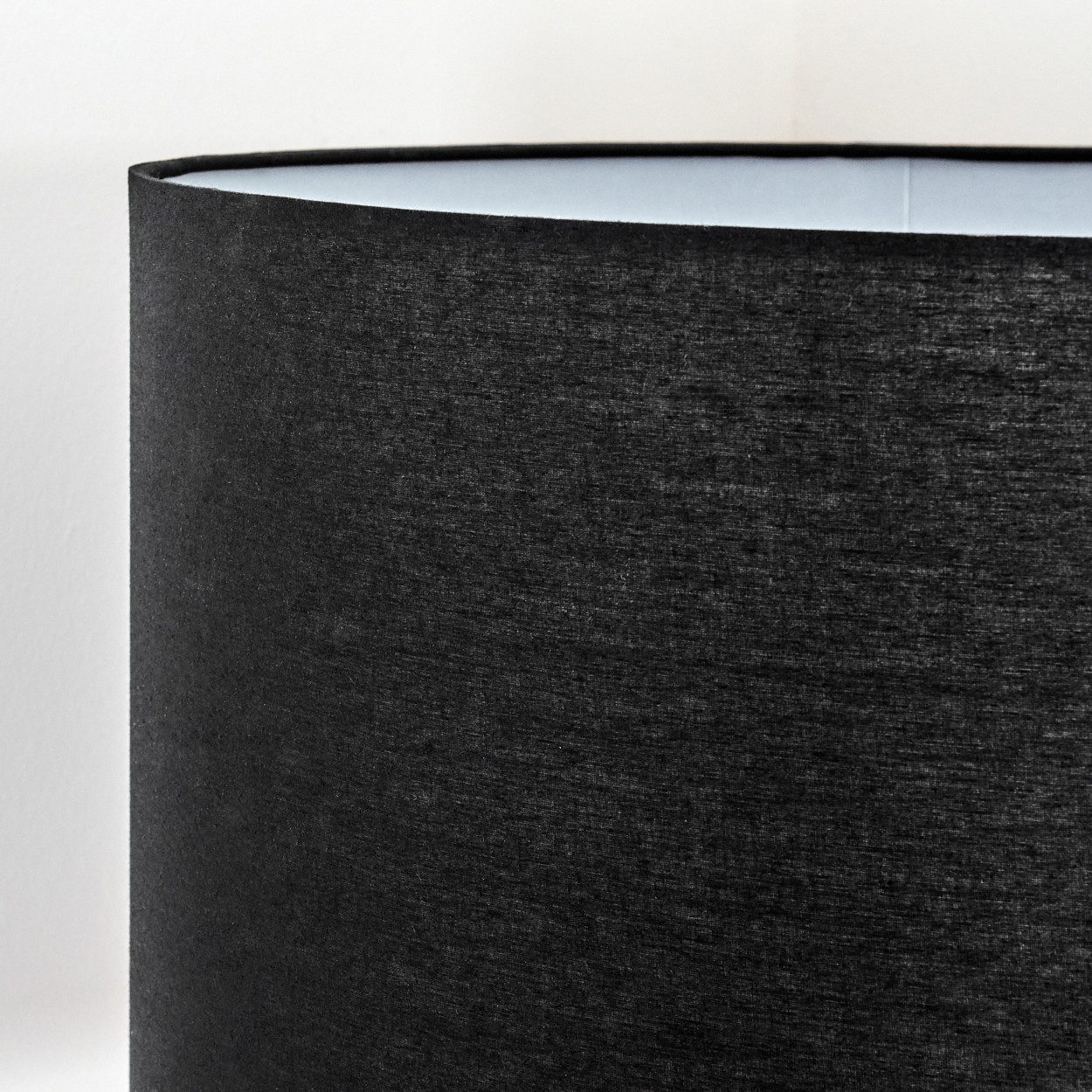 hofstein Stehlampe Stehlampe mit Holzfuß und Schirm aus Stoff, ohne Leuchtmittel, Boho-Style, skandinavisches Design (50 cm), Fußschalter, 1 x E27