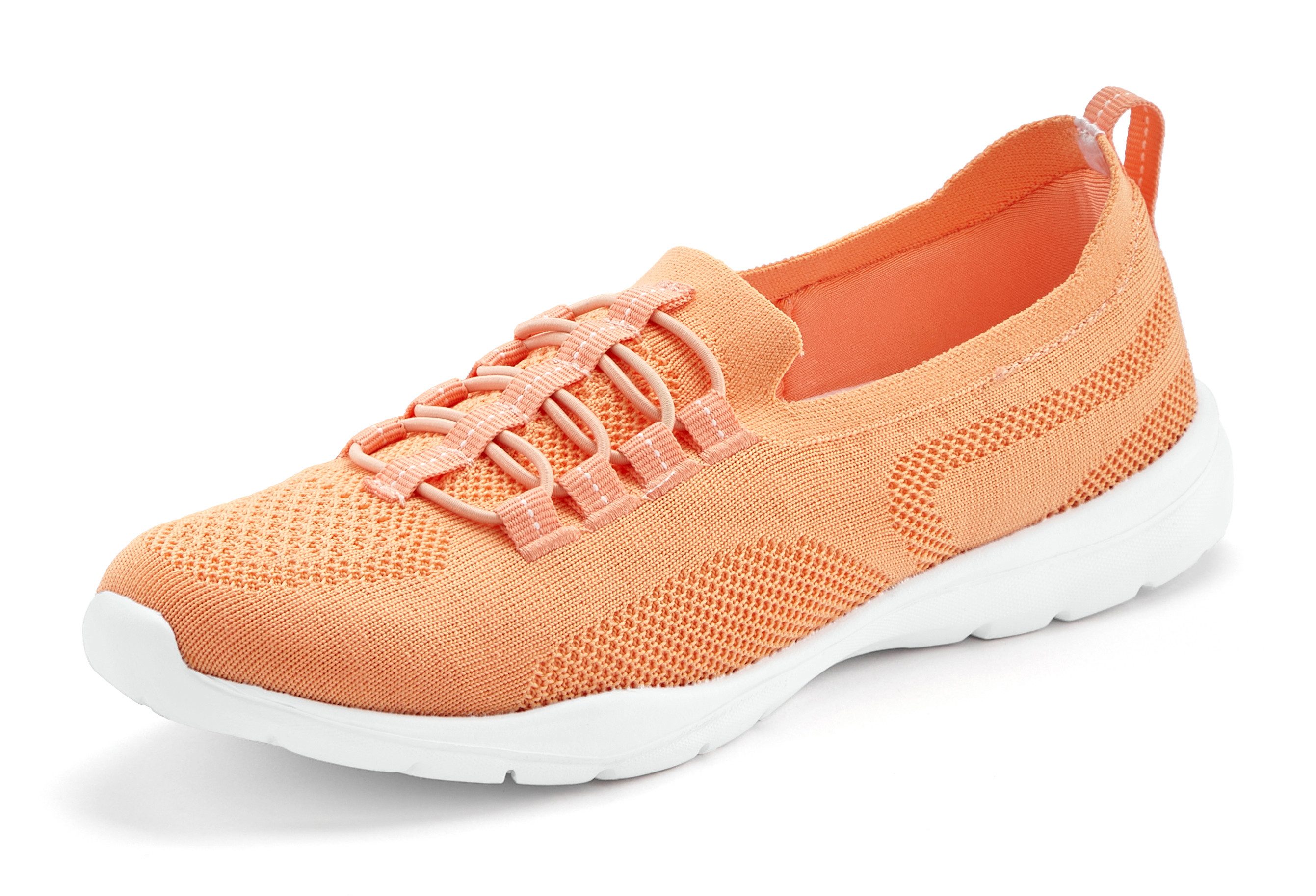 LASCANA Slipper, Halbschuh, Slip-On-Sneaker, Sneaker aus leichtem Textil-Material VEGAN