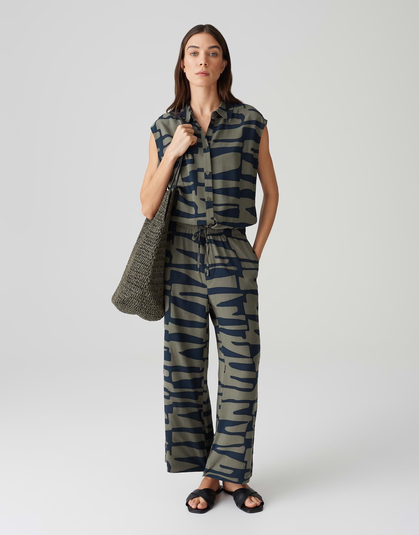 OPUS Jumpsuit MONNY SHADOW aus fließender Viskose Webware