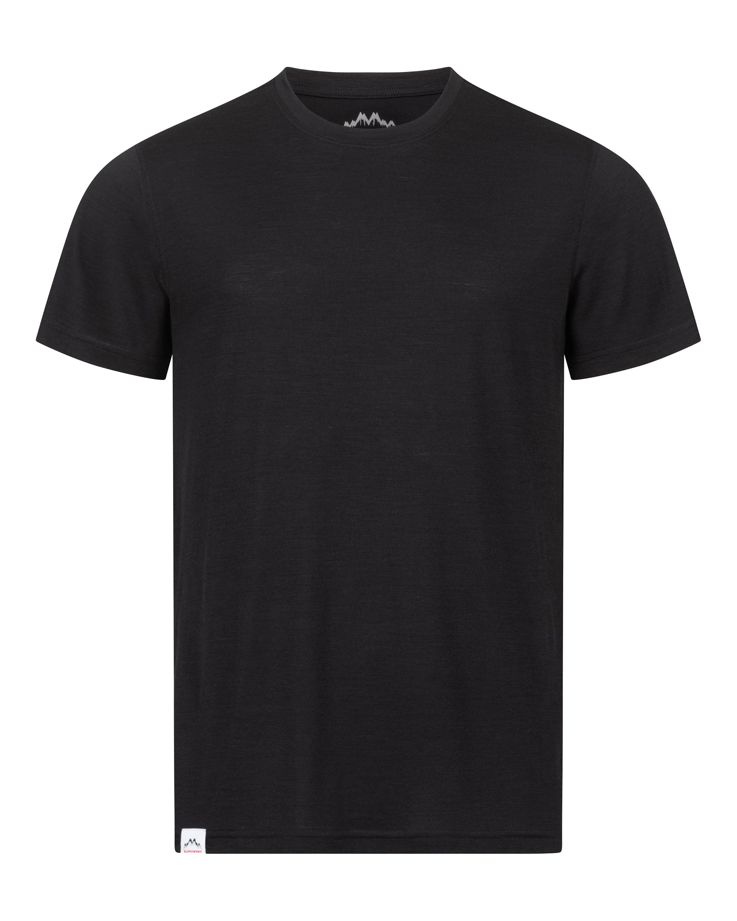 Alpenwert T-Shirt Herren Merino T-Shirt - mulesingfreie Wolle - hergestellt in Portugal (1 Pack) Antibakteriell, Anti-Schweiß-Geruch, Outdoor & Funktionsshirt