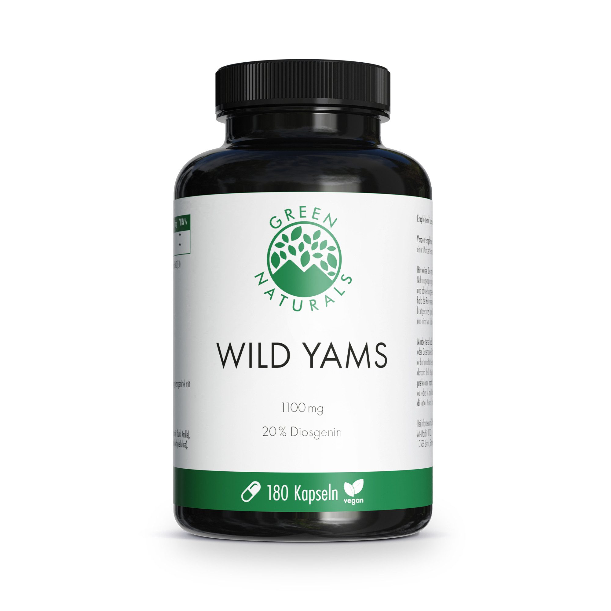 Green Naturals Wild Yam hochdosiert vegan KAP, 121.0 g
