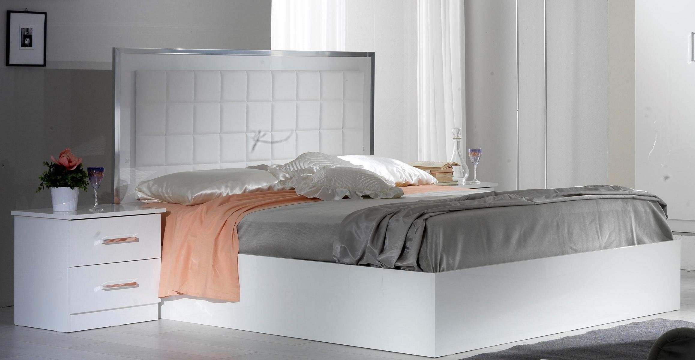 JVmoebel Schlafzimmer-Set Bett Modern tlg.Schlafzimmer 6 Kommode Luxus Nachttisch Design Set