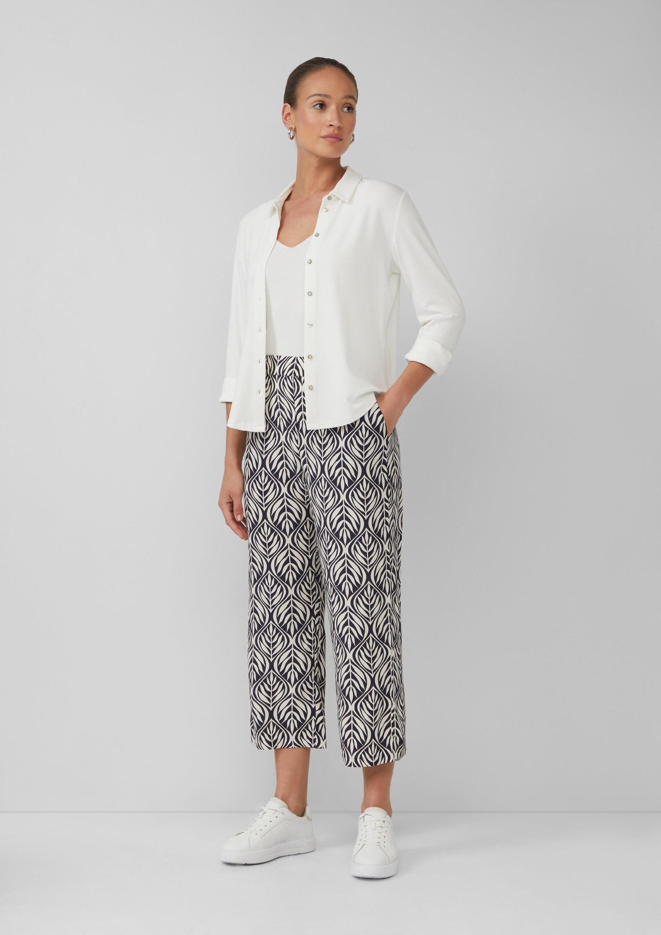 s.Oliver Culotte Hose Culotte aus Viskose mit All-over-Print