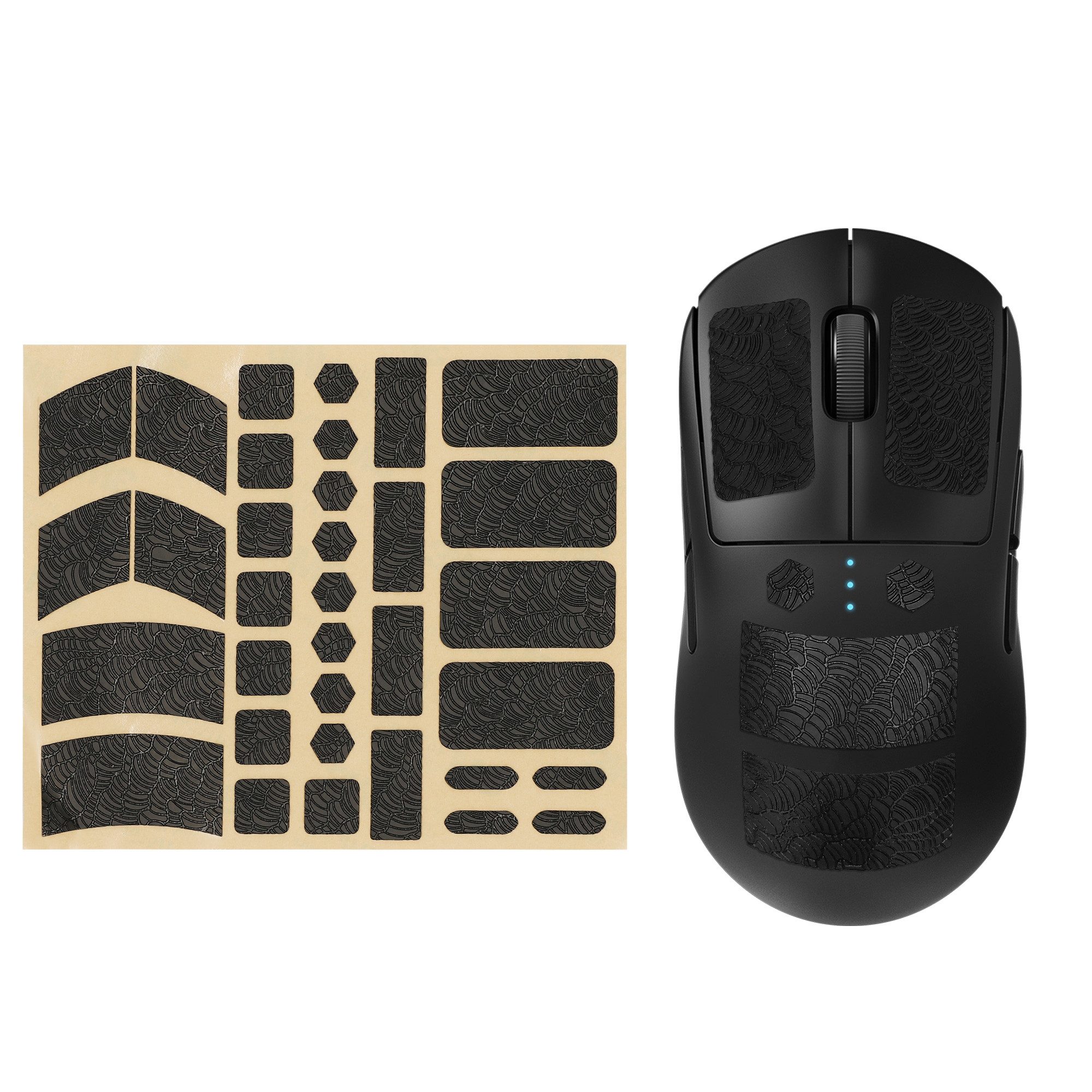 kwmobile Schutz-Set Gaming Maus Grip Tape für Universal Wireless Mouse Mouse Grip, Rutschfestes Grip-Tape für PC Mouse Maus Griffband verschiedene Größen