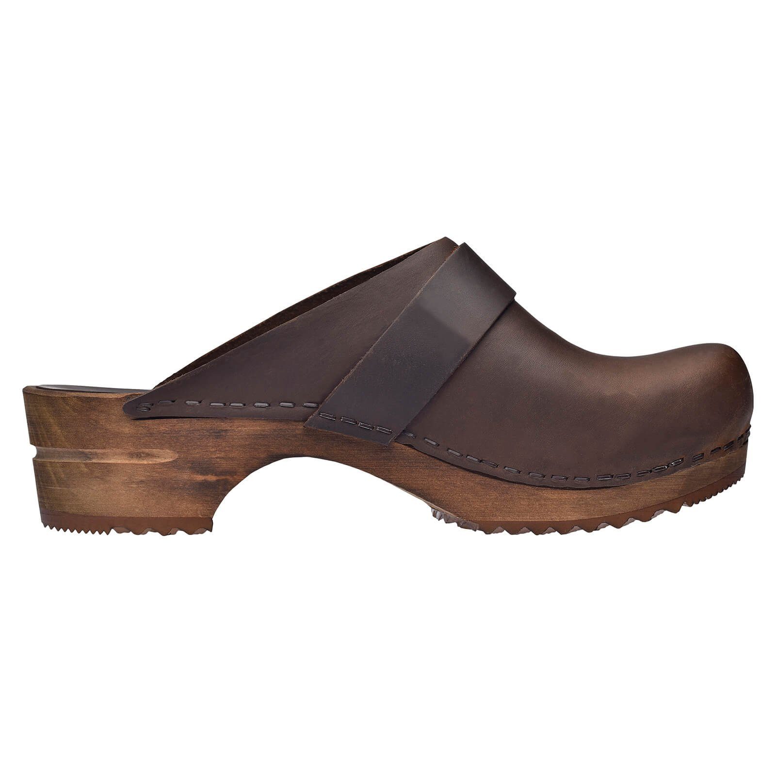Sanita Wood-Urban Open Clog Antique Brown Sandale