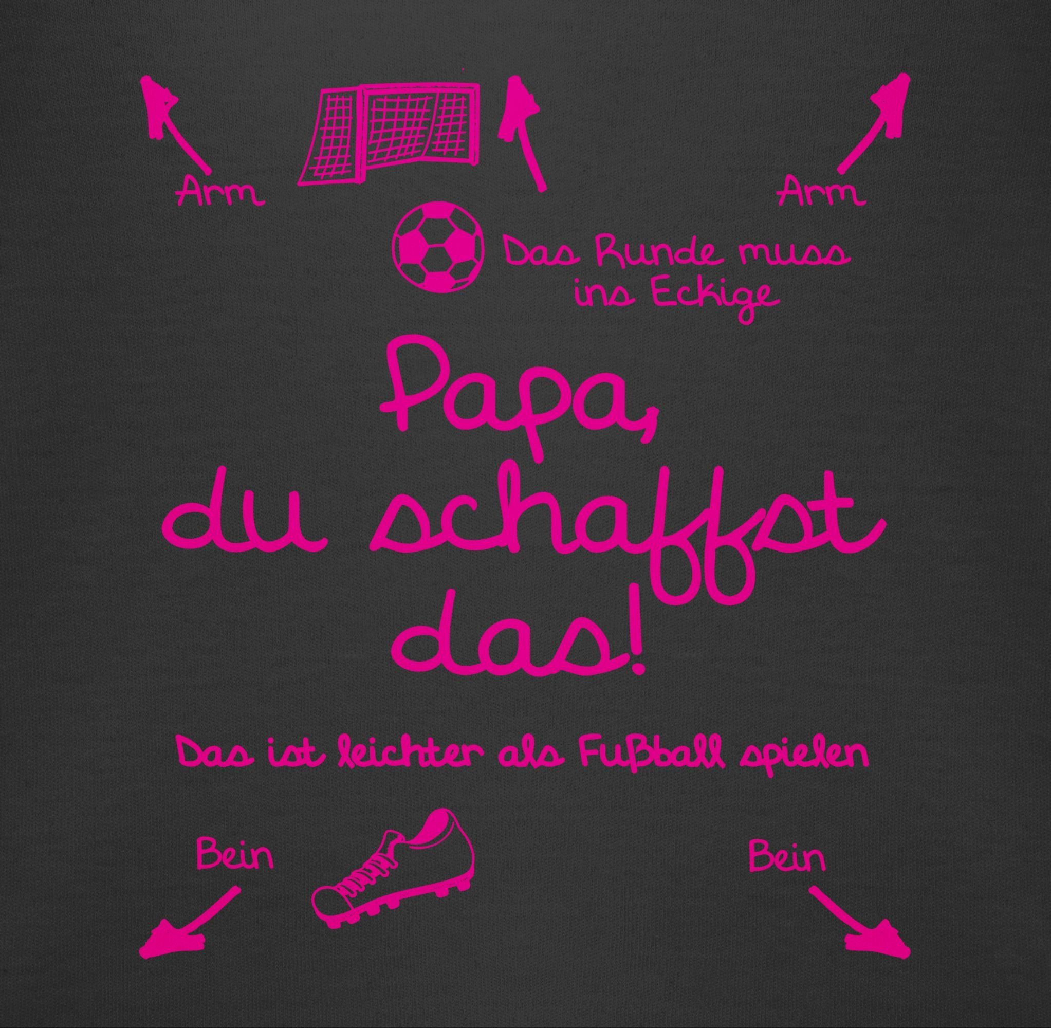 das Junge Shirtracer Shirtbody Baby du 3 Strampler Mädchen Schwarz schaffst Papa Mädchen & Fußball