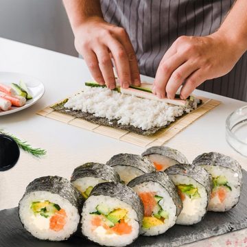 ousudela Sushi-Roller Bambusmatte für Sushi 3-teilig, natürliche Bambusrolle für Maki-Sushi, (1-tlg)