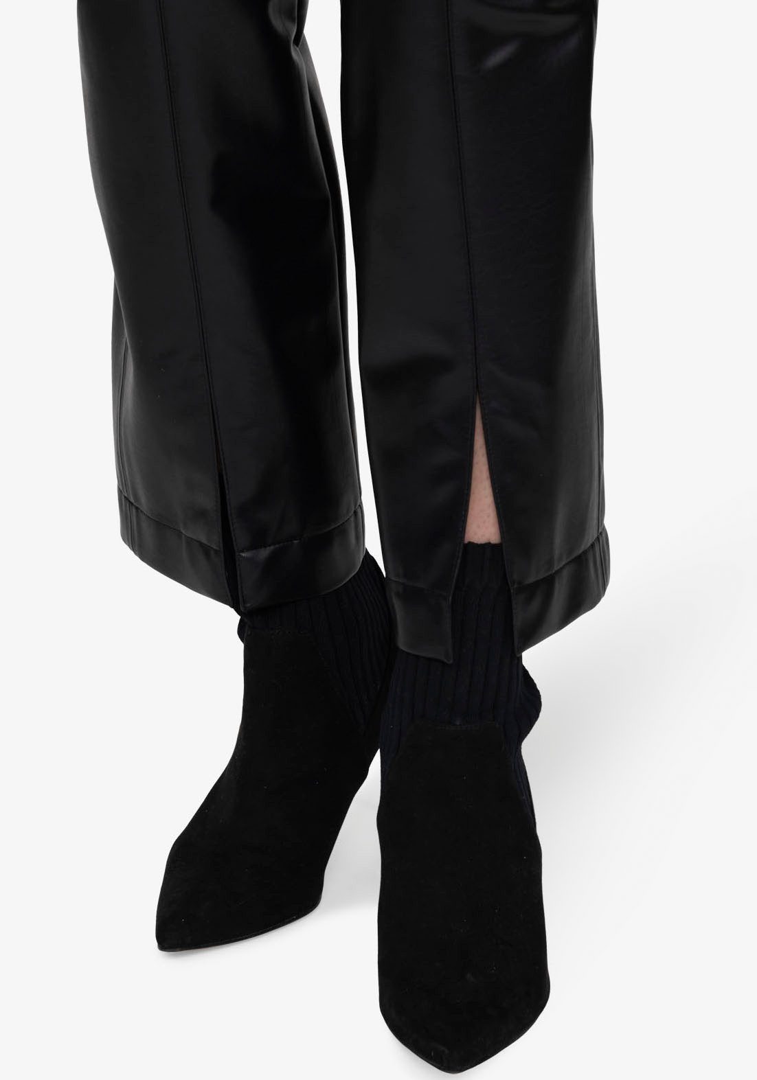 Sportalm Kitzbühel Lederimitathose mit gerader Beinform günstig online kaufen