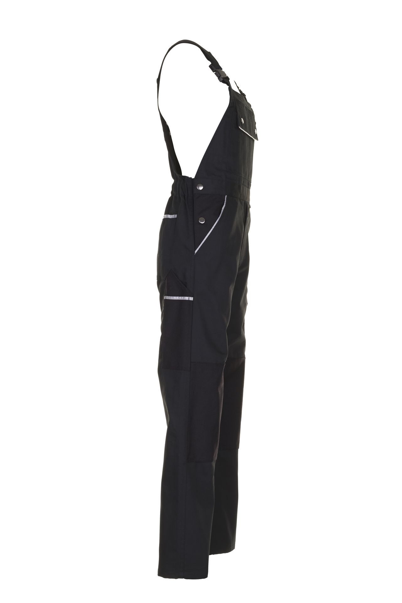 Planam Arbeitslatzhose PLANAM Herren Latzhose CANVAS-320 Reflex CORDURA® Schwarz – Bild 2 von 4