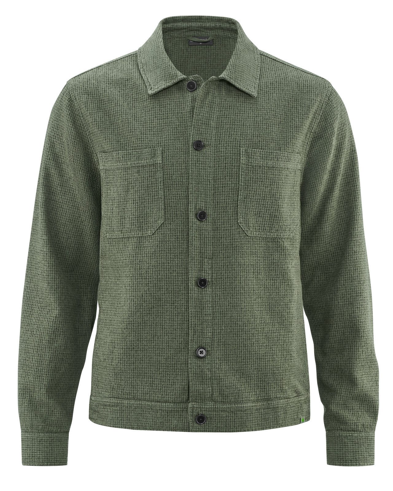 HempAge Hemdjacke Jacke mit kariertem Pepita-Muster aus Hanf/Biobaumwolle Normal Fit