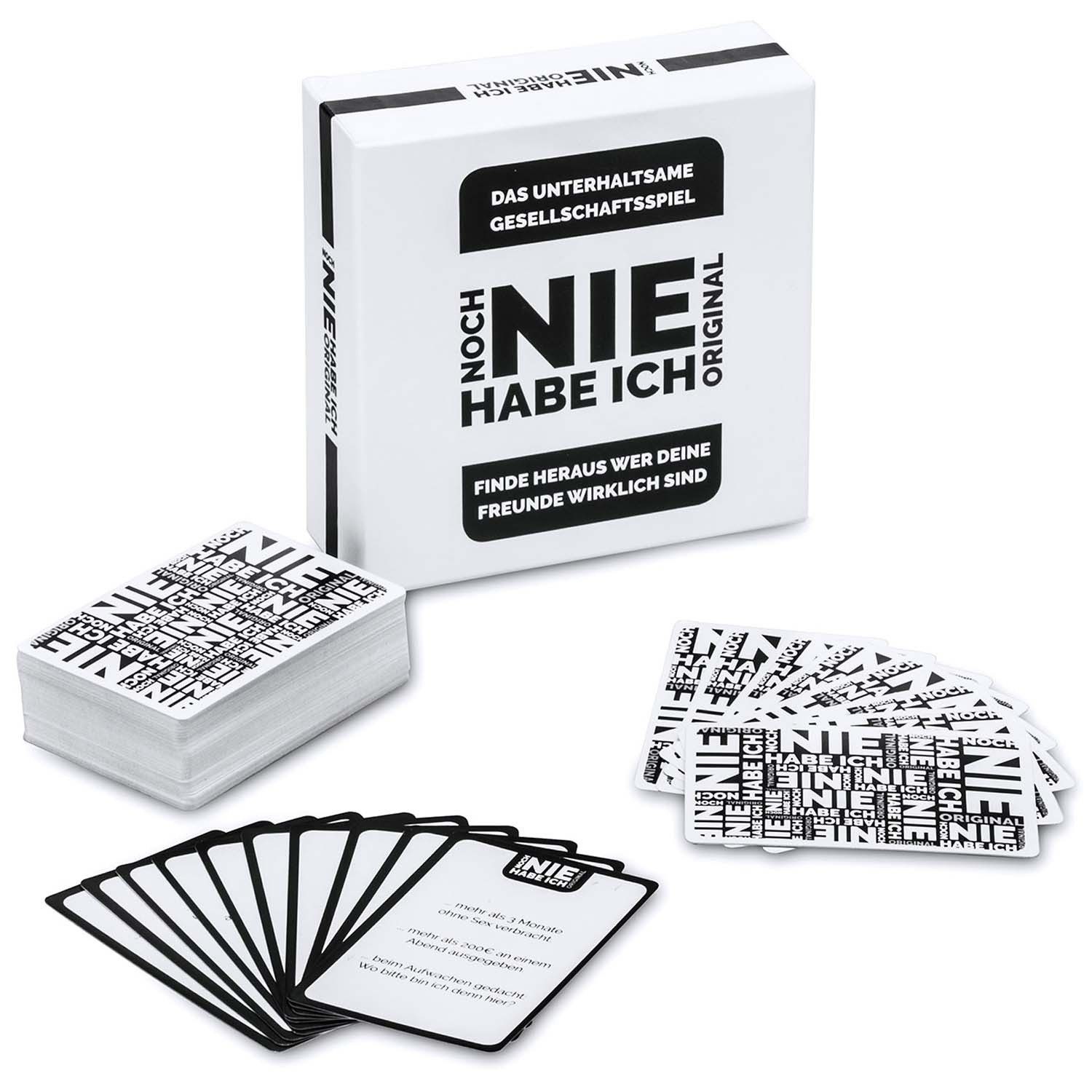 Goods+Gadgets Spiel XXL Kartenspiel Ich habe noch nie – Lustige Fragen für Erwachsene, Noch Nie Habe Ich, XXL Partyspiel mit 300 Fragen