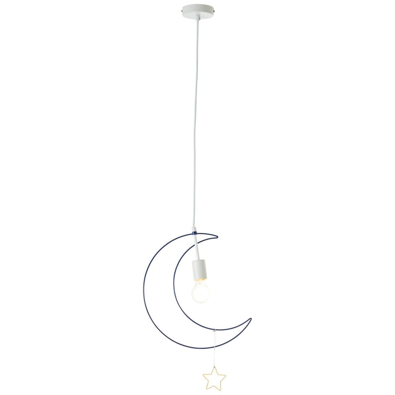 Brilliant Pendelleuchte Ezra, Lampe Ezra Pendelleuchte 31cm hellblau/weiß 1x A60, E27, 60W, geeign | Pendelleuchten