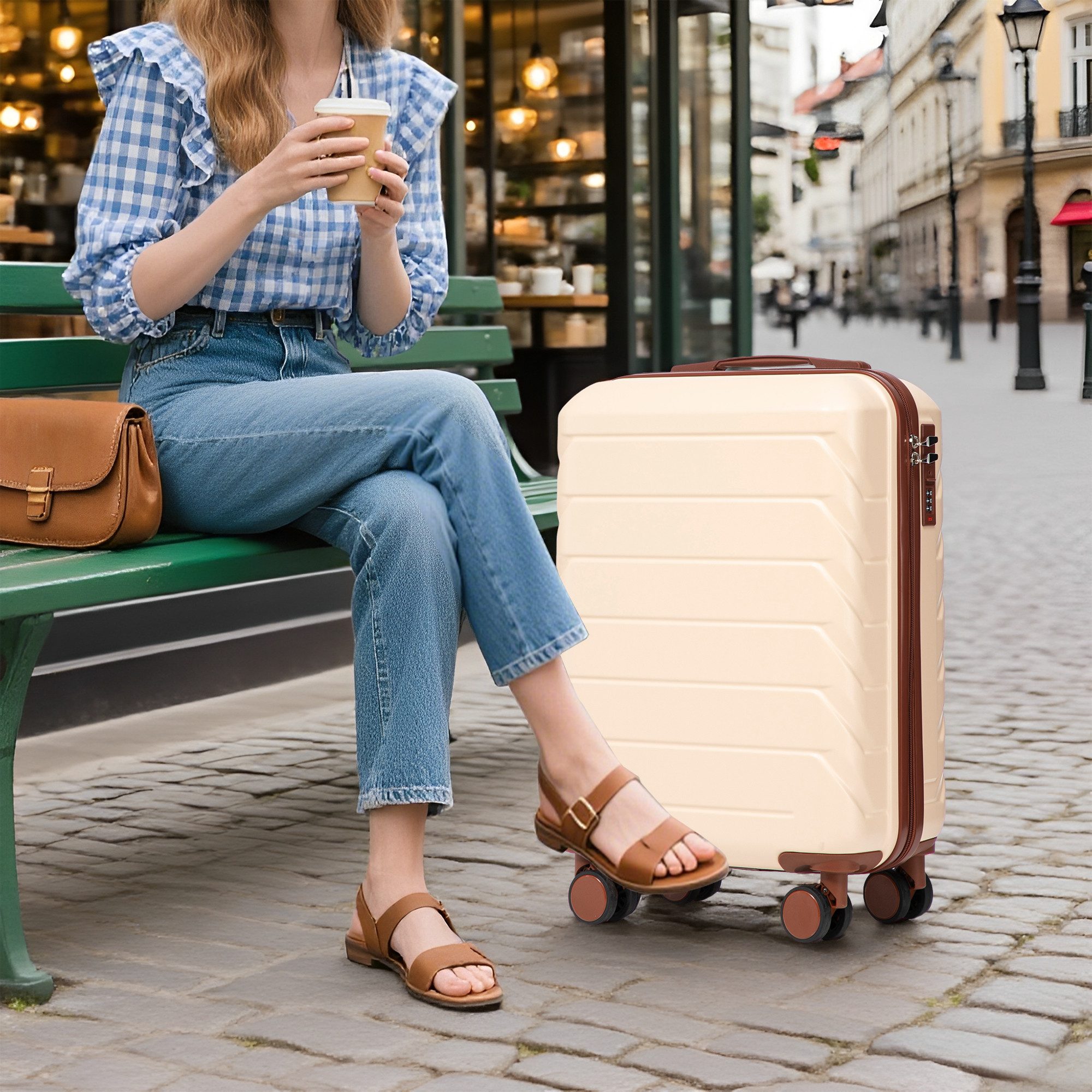 i@home Kofferset 2-teiliges Hartschalen-Kofferset, Reisekoffer mit Beauty C günstig online kaufen