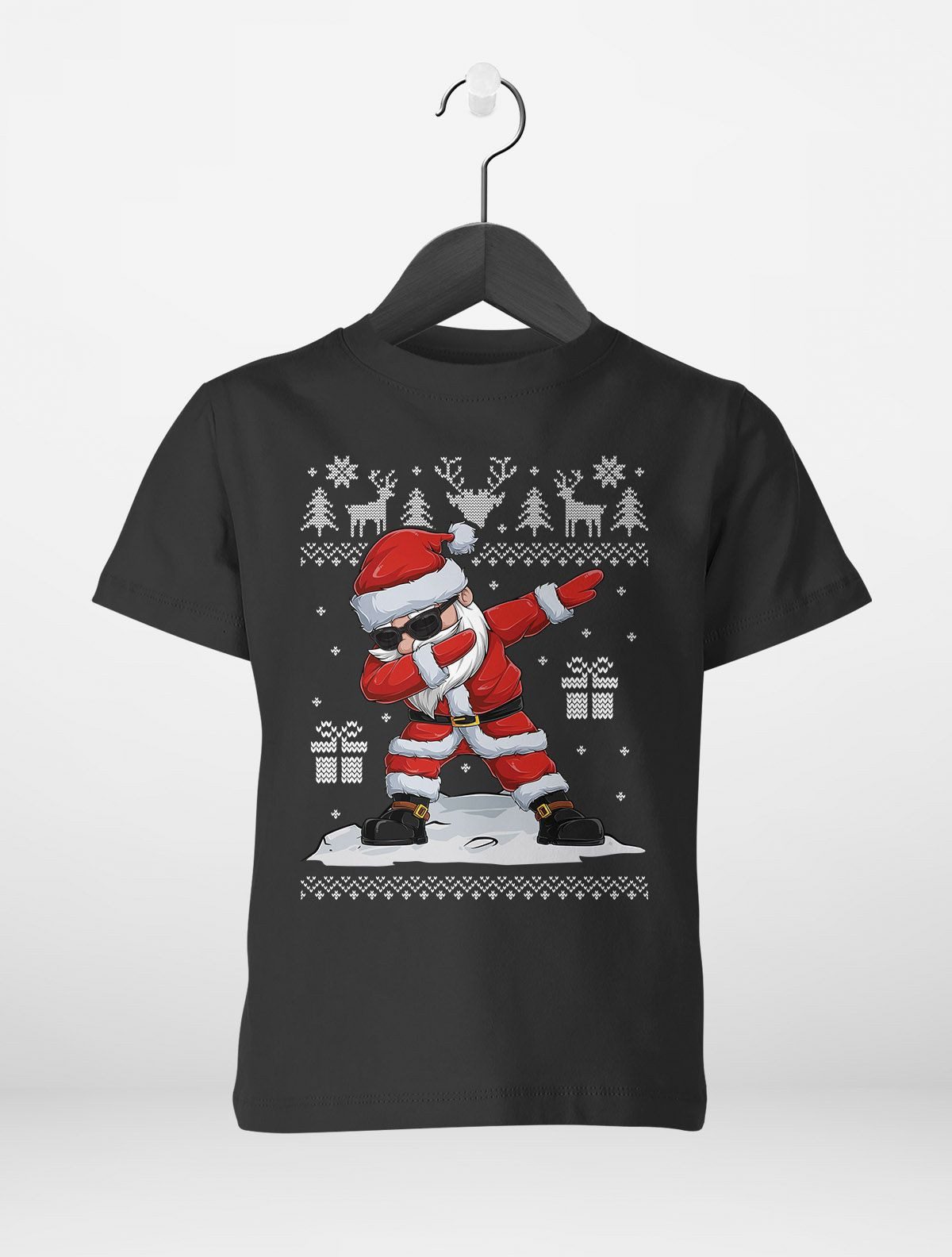 MoonWorks Print-Shirt Kinder T-Shirt Weihnachten Dabbing Santa Weihnachtsmann Dab Fun-Shirt