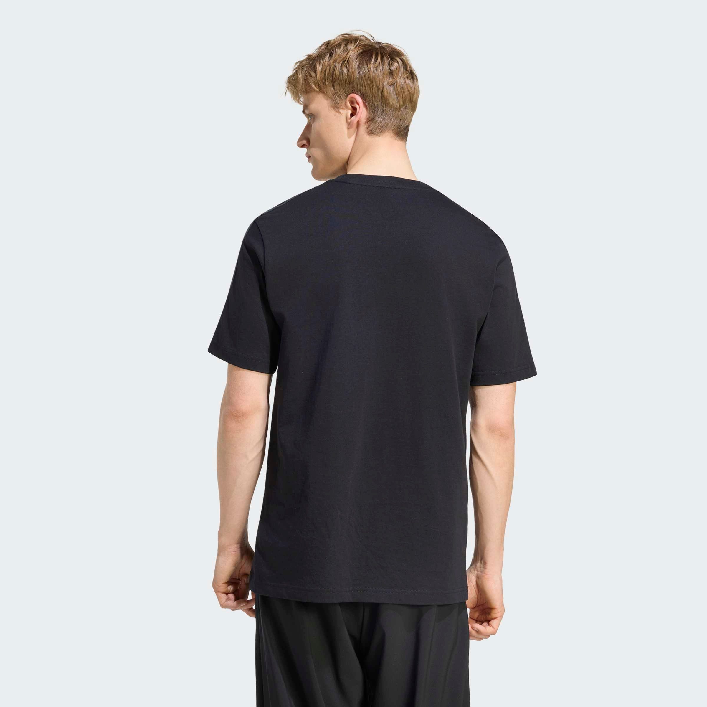 adidas Sportswear T-Shirt ESSENTIALS 3-STREIFEN, SINGLE JERSEY, BRANDING LINKE SCHULTER