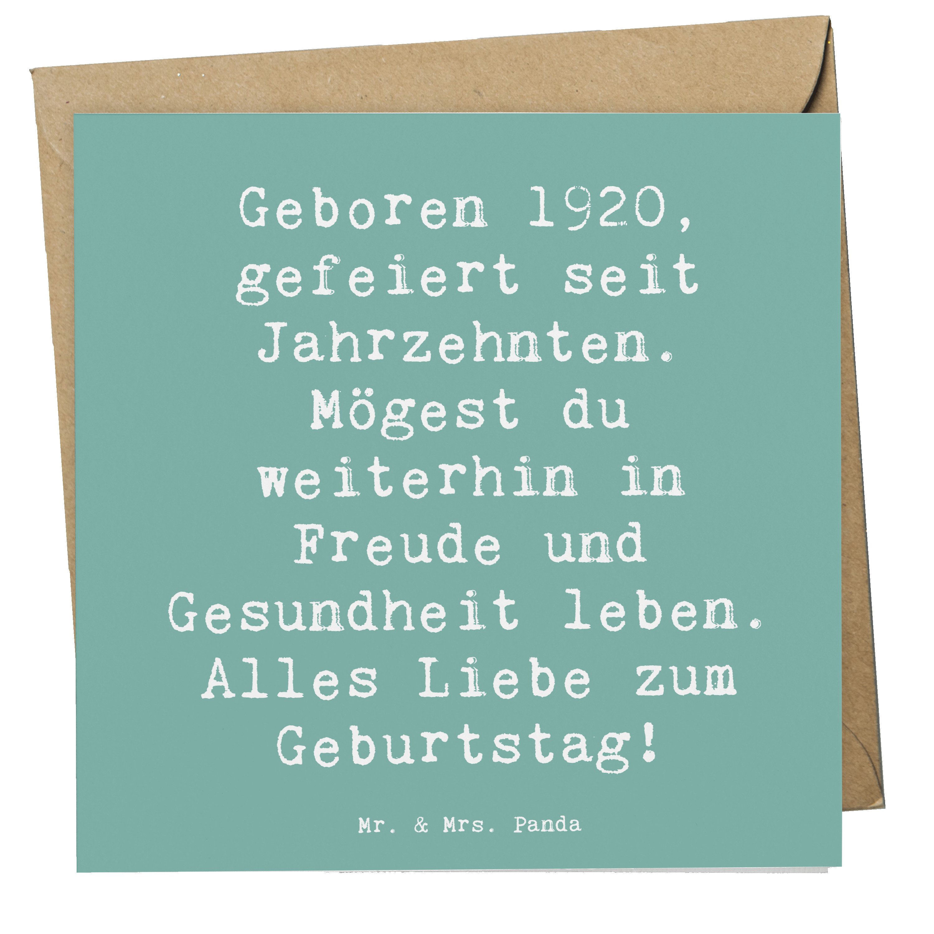 Grußkarte 1920 Geburtstag - Meeresbrise - Geschenk, besondere Jahrgangsgeschenk