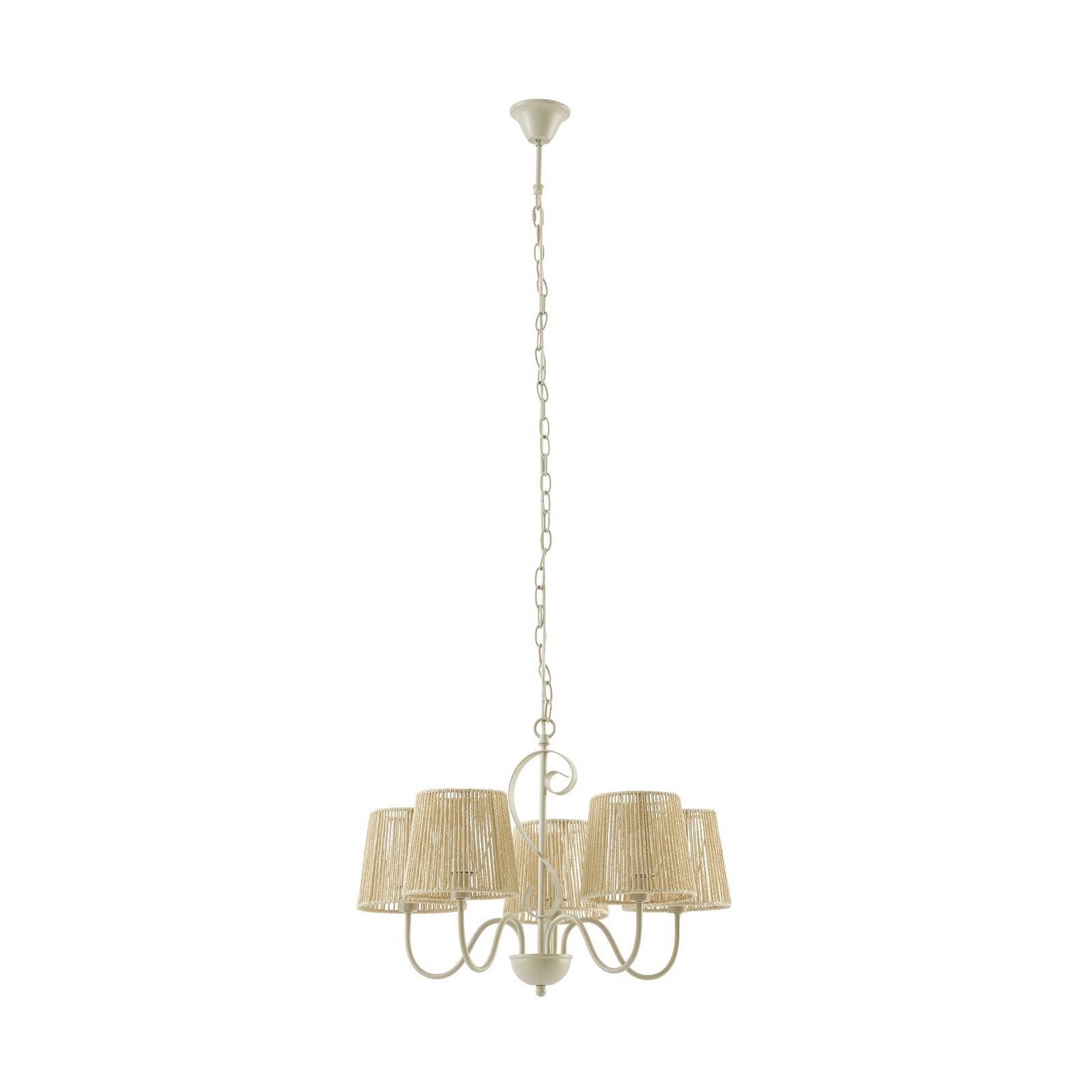 Lucande Kronleuchter Eugenia, Creme IP20, 5 x 10 W LED