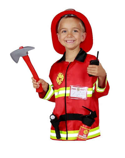 Matissa & Dad Kostüm Karneval Kinder Feuerwehrkostüm Jacke ohne Zubehör für Cosplay, Karneval Kostüm Kinder