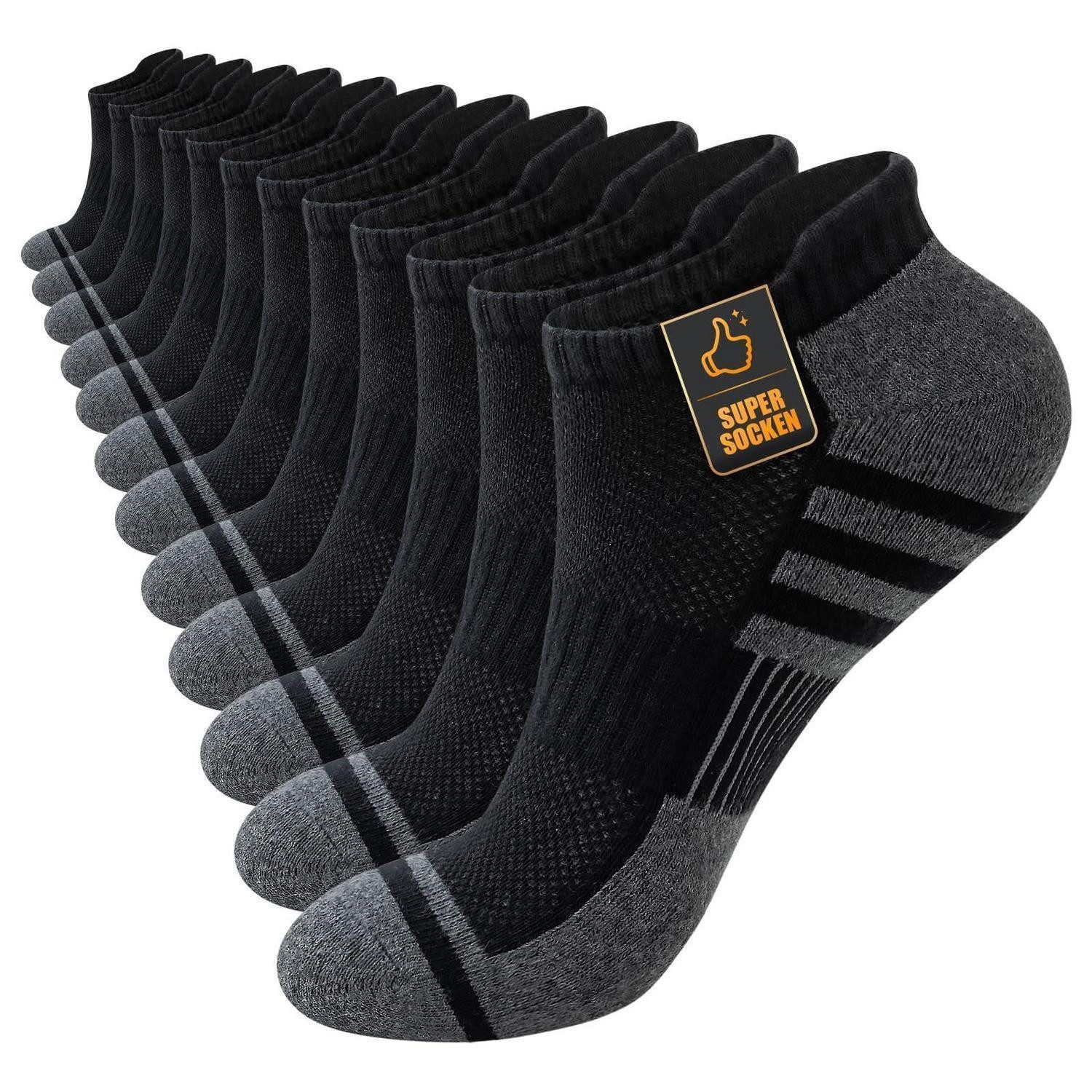 LuxusKollektion Sneakersocken Sneaker Socken Herren Damen kurz atmungsaktiv 6 Paar