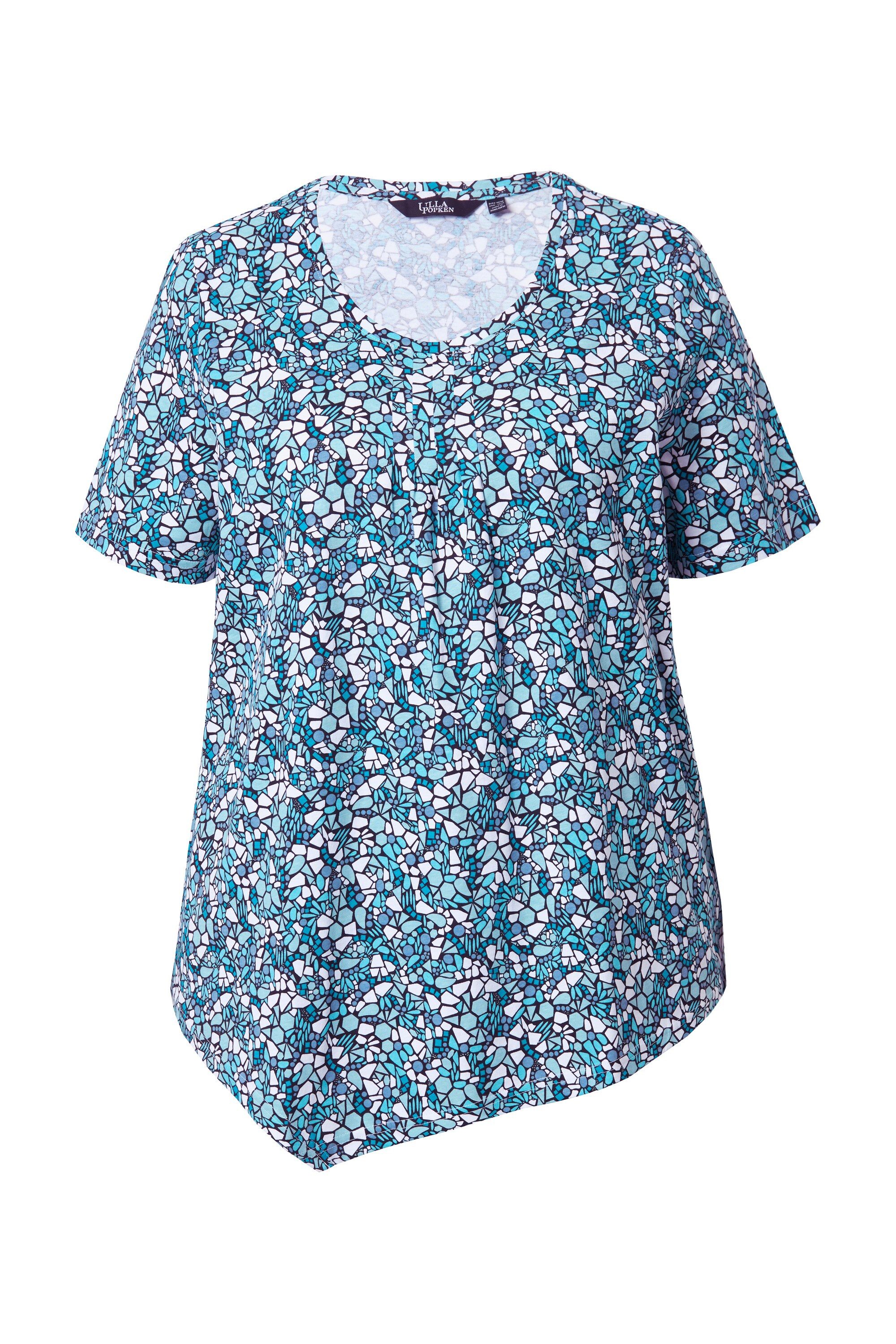 Ulla Popken T-Shirt T-Shirt Zipfelsaum A-Linie günstig online kaufen