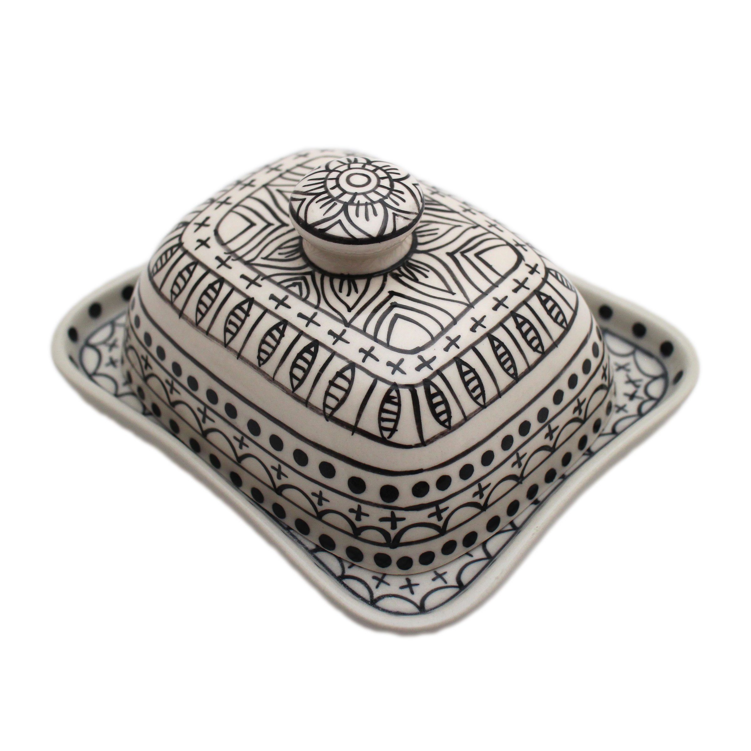 Gall&Zick Butterdose Butterdose aus handbemalter Keramik