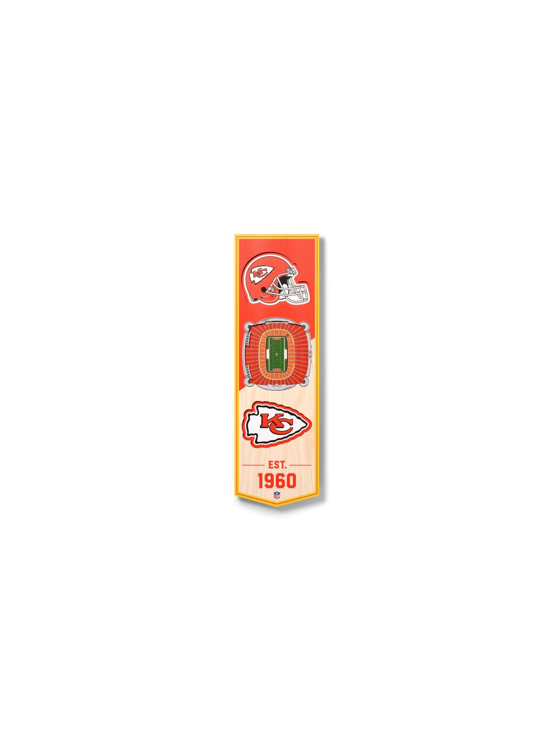 Kansas City Chiefs Wanddekoobjekt Kansas City Chiefs 3D Stadium Banner