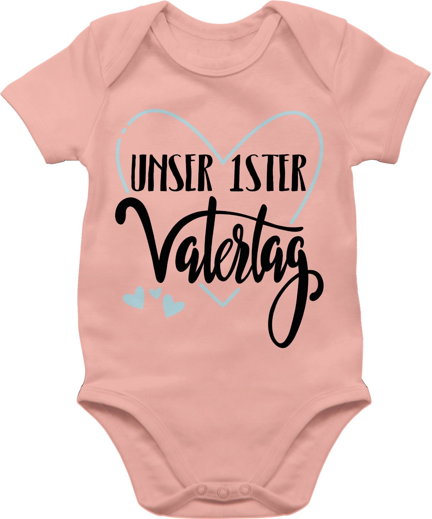 Shirtracer Shirtbody Unser Geschenk Babyrosa Vatertag 2 Baby erster Vatertag