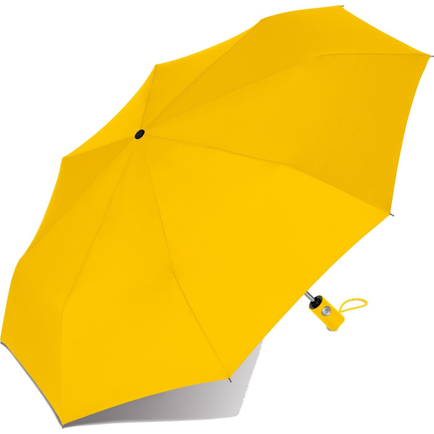 RS-Versand Taschenregenschirm schöner stabiler Auf-Zu-Automatik, vielen Damen Farben gelb Regenschirm modischen in Herren, für mit und