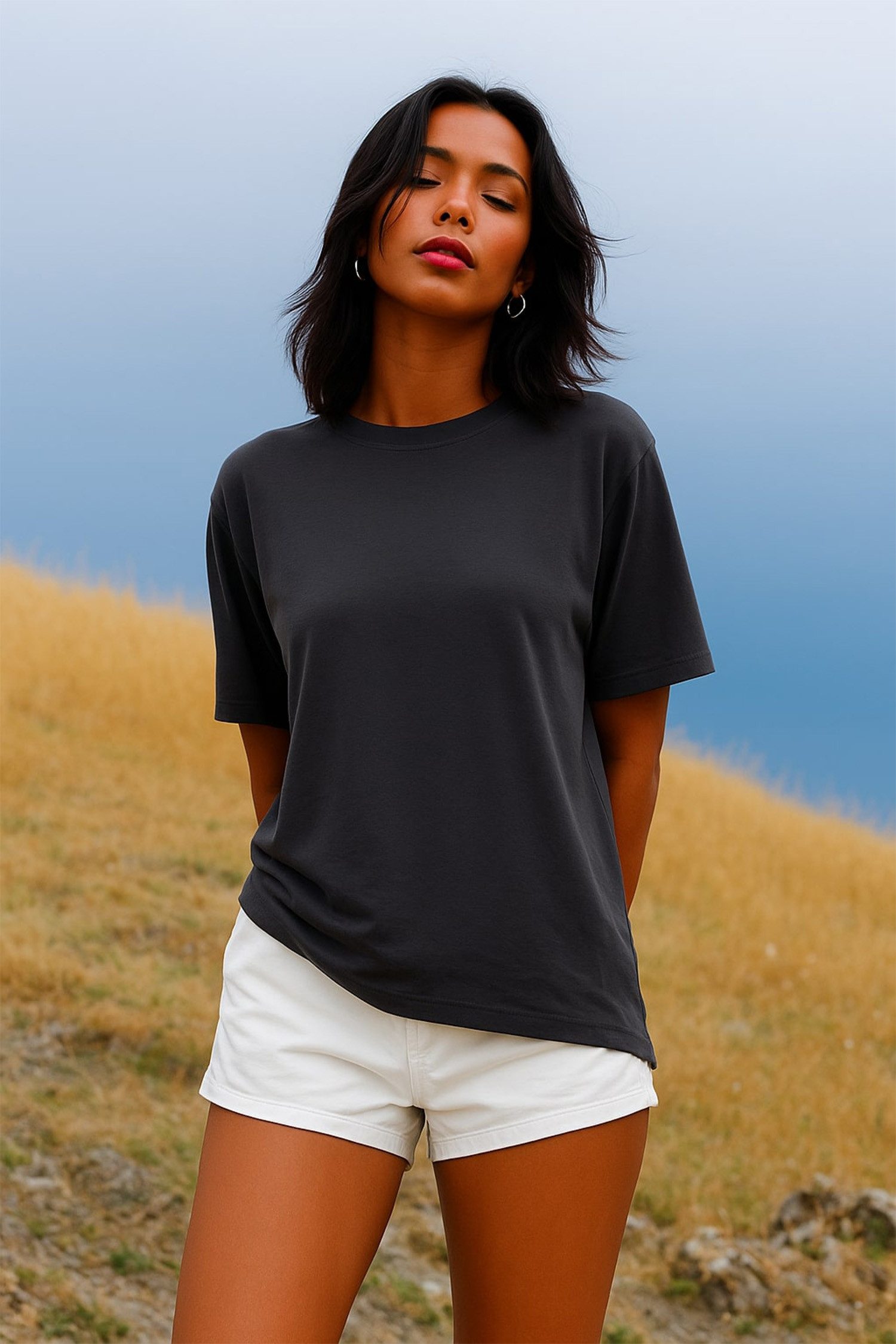 Reichstadt T-Shirt Reichstadt Shoulder Drop Damen T-Shirt 25RSW071 Vielseit günstig online kaufen